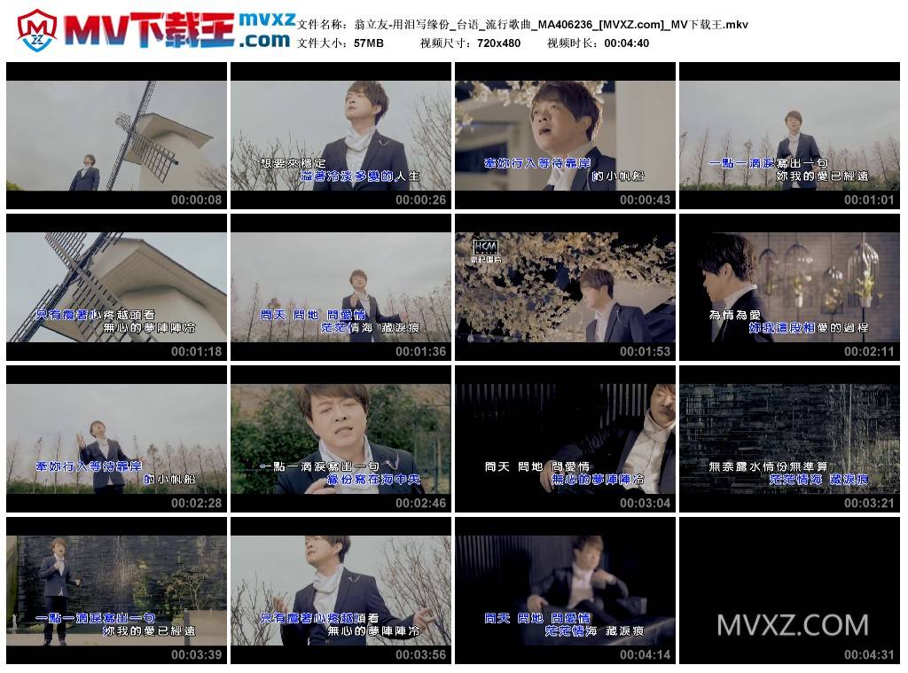 翁立友-用泪写缘份_台语_流行歌曲_MA406236